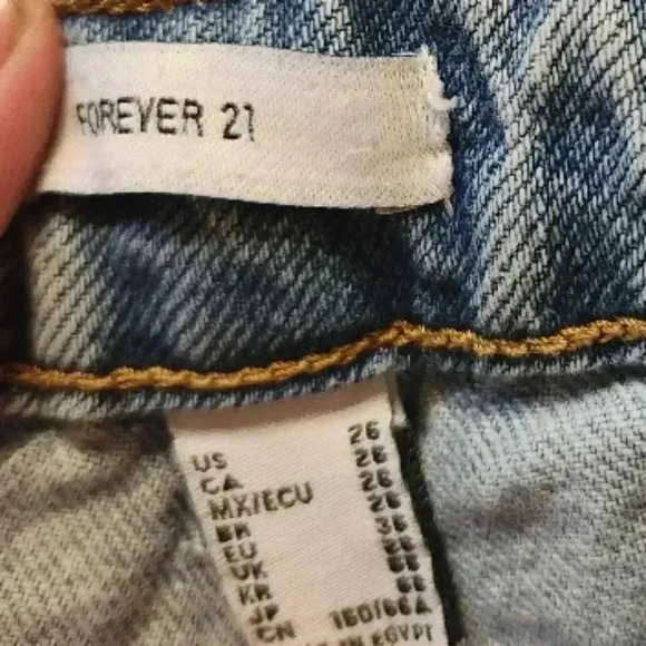 Forever 21 Distressed Blue Jeans - Picture 2 of 8